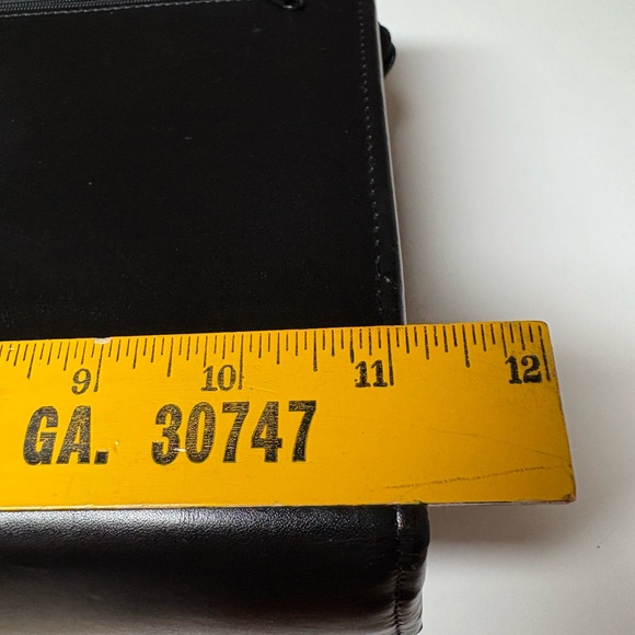 Franklin Covey Black Leather Planner / Organizer Bag - Picture 12 of 15